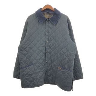 バーブァー(Barbour)のイングランド製 Barbour バブアー キルティングジャケット ネイビー (メンズ 2XL) 中古 古着 Q5281(その他)