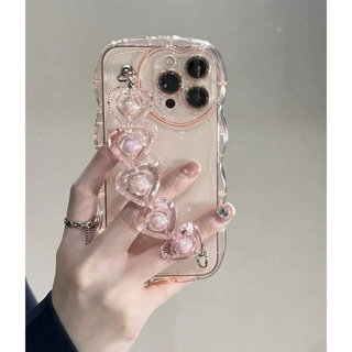 SHEIN - かわいい♡♡iPhone13ケース♡クリアケース♡ピンク