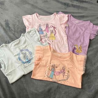 ディズニープリンセス Tシャツ4点セット サイズ100cm