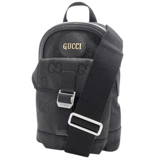 グッチ(Gucci)のGUCCI(グッチ) オフザグリッド スリングバッグ ボディバッグ クロスボディ ショルダー 肩掛け 斜め掛け ジャンボGG GGキャンバス ブラック黒 シルバー金具 658631 メンズ 40803001481【中古】【アラモード】(ボディーバッグ)