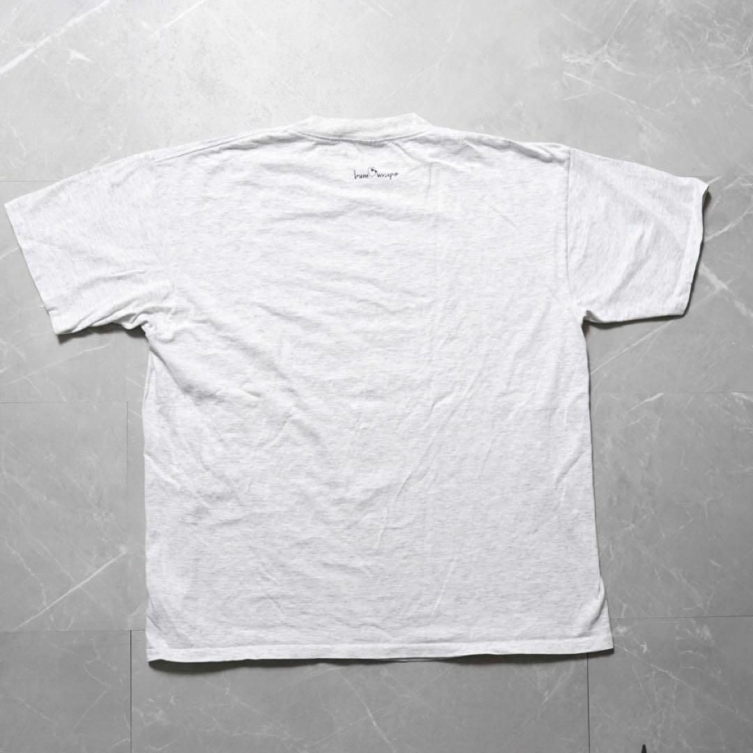 ONEITA(オニータ)のオニータ　XLサイズ　USA製　90s ライトグレー　プリントTシャツ　半袖 メンズのトップス(Tシャツ/カットソー(半袖/袖なし))の商品写真