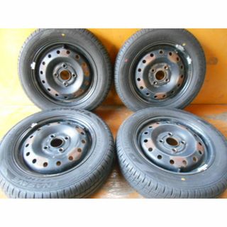 鉄ホイール 夏タイヤ ダンロップ 155/65R13 4本 バリ山 23年製  