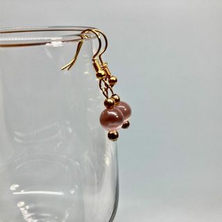 ピアス　キャッツアイピアス(ライトパープル)  パワーストーンピアス G (イヤリング)