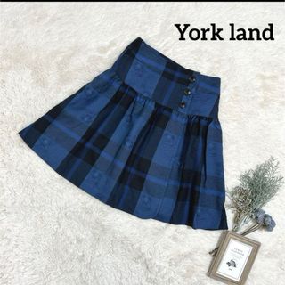 ヨークランド(Yorkland)のYorkland テディベアベアジャガード ウールスカート レア 希少 日本製(ひざ丈スカート)