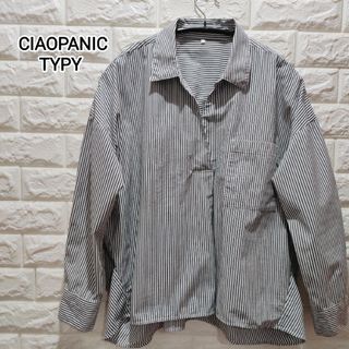 CIAOPANIC TYPY - チャオパニックティピー  スキッパーシャツ  長袖  ストライプ