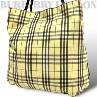 BURBERRY - 美品　バーバリーロンドン　トートバッグ　ハンドバッグ　ノバチェック　黄色