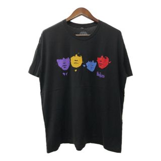 THE BEATLES - The Beatles ビートルズ 半袖Ｔシャツ 大きいサイズ バンドT ブラック (メンズ 2XL) 中古 古着 Q5552