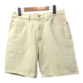 リーバイス(Levi's)のLevi's リーバイス 550 カラーデニム ショートパンツ ベージュ (メンズ W33) 中古 古着 Q5556(ショートパンツ)