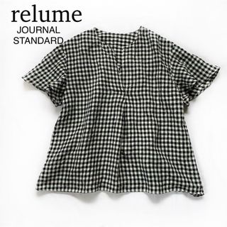 JOURNAL STANDARD relume - ジャーナルスタンダードレリューム ギンガムチェックスキッパーブラウス リネン 麻