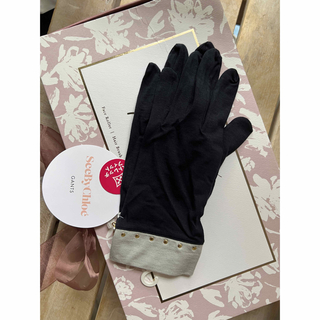 シーバイクロエ(SEE BY CHLOE)の新品シーバイクロエ UVケアグローブ 日焼け防止手袋 ストレッチ 紺(手袋)