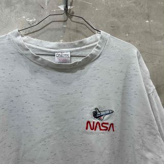 USA製 90s古着NASA ナサ スペースシャトル 刺繍Tシャツ オニータ(Tシャツ/カットソー(半袖/袖なし))