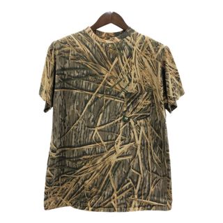 USA製 MOSSY OAK リアルツリーカモ 半袖Ｔシャツ ブラウン (メンズ L) 中古 古着 Q5564(Tシャツ/カットソー(半袖/袖なし))