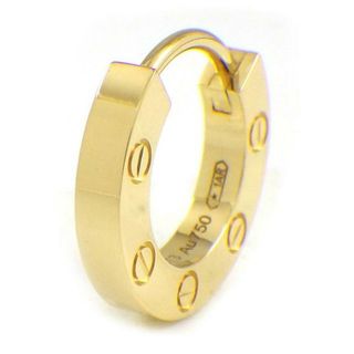 カルティエ(Cartier)のカルティエ Cartier ピアス ラブ フープ B8301423 オンライン限定モデル K18YG ※片方のみ 【中古】(ピアス)