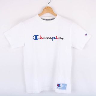 チャンピオン(Champion)のチャンピオン 半袖Ｔシャツ トップス ロゴT コットン スポーツウエア メンズ Sサイズ 白×青×赤 Champion(Tシャツ/カットソー(半袖/袖なし))