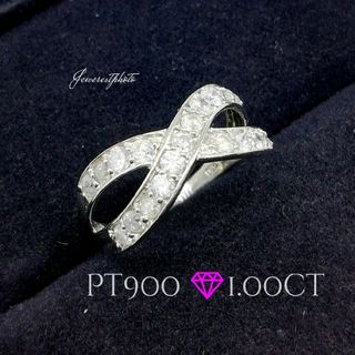 Pt900✨ダイヤ1.00ct✨デーリー使いOK❇️リング✨付けやす指長効果抜群(リング(指輪))