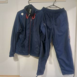 DESCENTE - DESCENTE コズミックサーモ ウインドブレーカー上下（M）ネイビー