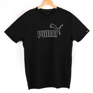 プーマ(PUMA)のプーマ 半袖Ｔシャツ トップス ロゴT スポーツウエア メンズ Mサイズ 黒×白 PUMA(Tシャツ/カットソー(半袖/袖なし))