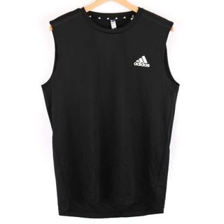 アディダス(adidas)のアディダス タンクトップ ノースリーブ シャツ トップス スポーツウエア 大きいサイズ メンズ Oサイズ ブラック adidas(タンクトップ)