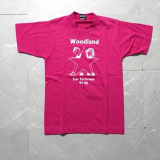 フルーツオブザルーム(FRUIT OF THE LOOM)のフルーツオブザルーム　Tシャツ　USA製　90s ピンク　プリント(Tシャツ(半袖/袖なし))