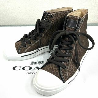 コーチ(COACH)の新品 COACH 6B ハイカットスニーカー シグネチャー(スニーカー)