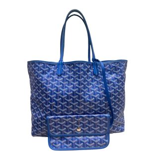 ゴヤール(GOYARD)の　ゴヤール GOYARD サンルイGM　PVC　トート ブルー PVCコーティングキャンバス PVC レザー ユニセックス ハンドバッグ(ハンドバッグ)