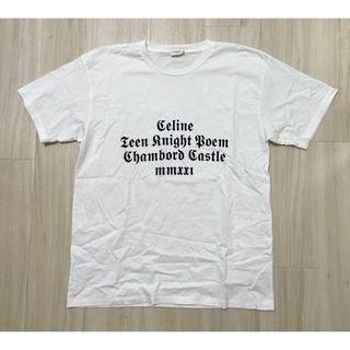 21AW Celine シャンボール ゴシックロゴプリント ルーズ Tシャツ