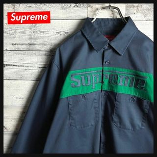 シュプリーム(Supreme)の【即完売モデル】シュプリーム ☆ センタービッグロゴ入り 長袖 ワークシャツ(シャツ)