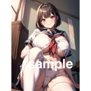 C049 オリジナル コスプレ美少女 アートポスター 、イラスト、A4、光沢紙 (一般)