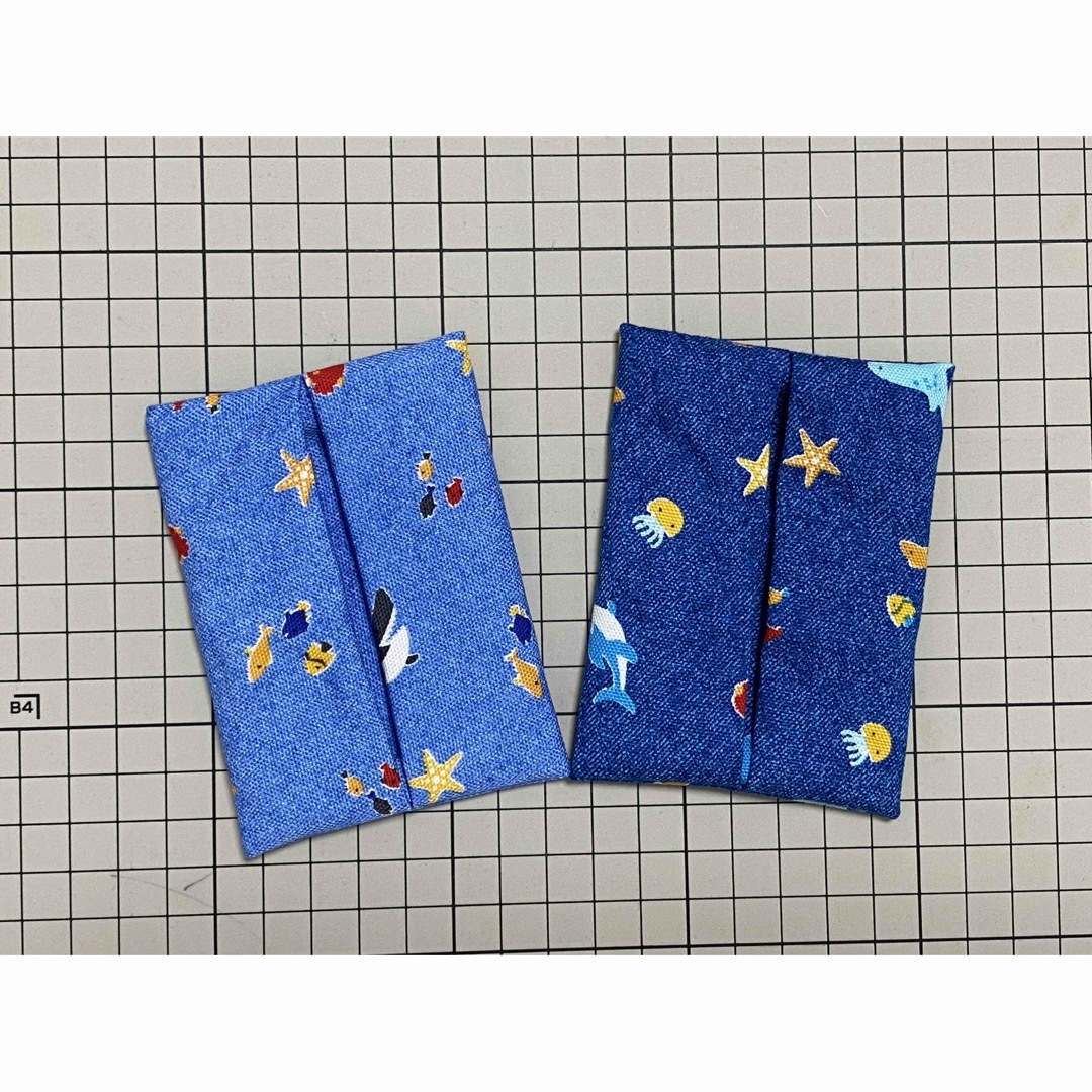 [31] ポケットティッシュケース　ハンドメイド　2枚セット ハンドメイドのキッズ/ベビー(外出用品)の商品写真