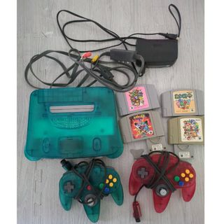 ニンテンドー64本体　クリアブルー(家庭用ゲーム機本体)