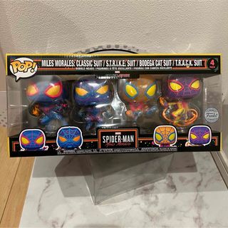 MARVEL - FUNKO POP! 　スパイダーマン　マイルス　ブラックライト　4pack