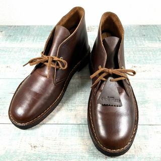 クラークス(Clarks)の新品 Clarks 名作 レザー デザートブーツ 25.5 オールレザー(ブーツ)