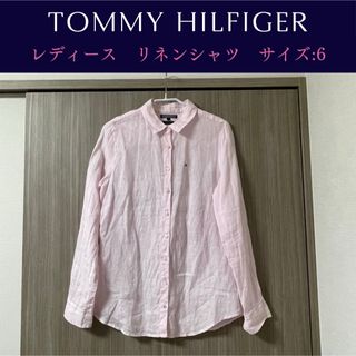 トミーヒルフィガー(TOMMY HILFIGER)のトミーヒルフィガー　レディース　リネンシャツ　サイズ40(シャツ/ブラウス(長袖/七分))