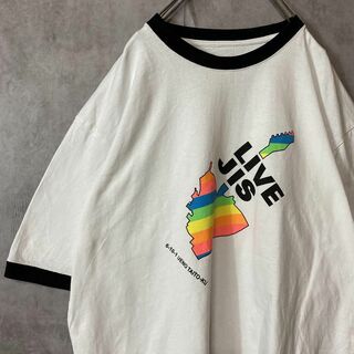 【リンガーTシャツ】IMPRESTORE上野台東区ライブTシャツLIVE白40(Tシャツ/カットソー(半袖/袖なし))