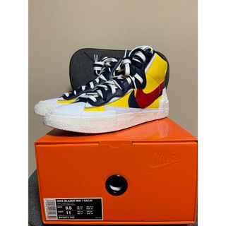 ナイキ(NIKE)の27.5cm！入手困難！NIKE×sacai ブレーザーミッド　イエロー(スニーカー)