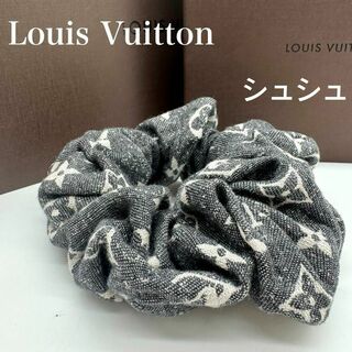 ルイヴィトン(LOUIS VUITTON)のLouis Vuitton ルイヴィトン シュシュ　モノグラム柄　ブラック(ヘアゴム/シュシュ)