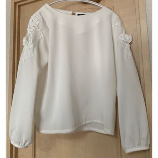 美品 clear クリア 刺繍ブラウス 白 上品 綺麗め