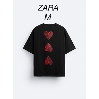 ザラ(ZARA)のZARA ハートプリント Tシャツ(Tシャツ(半袖/袖なし))