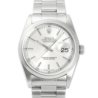 ロレックス(ROLEX)のロレックス ROLEX デイトジャスト 36 16200 シルバ―/バー文字盤 中古 腕時計 メンズ(腕時計(アナログ))