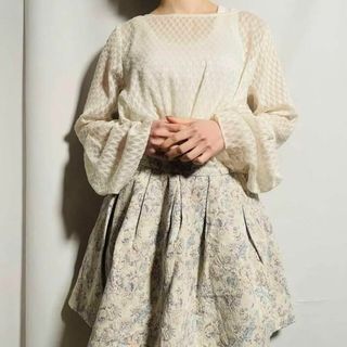 ダズリン(dazzlin)の美品 Y2K ダズリン dazzlin ゴブラン織 花柄ミニスカート Mサイズ(ミニスカート)