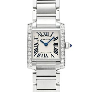 カルティエ(Cartier)のカルティエ Cartier タンク フランセーズ SM W4TA0008 シルバー文字盤 中古 腕時計 レディース(腕時計)