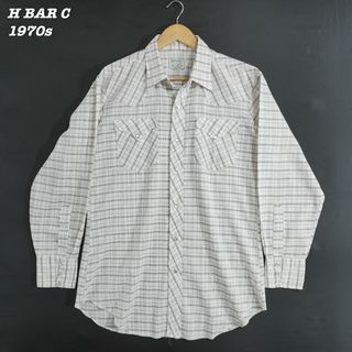 ヴィンテージ(VINTAGE)のH BAR C Western Shirt 1970s 16-33 SH2219(シャツ)