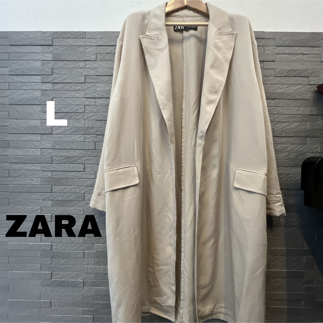 ZARA - ザラ ZARA 薄手 コート ロング ジャケット ベージュ ZARA - ザラ ZARA 薄手 コート ロング ジャケット ベージュ