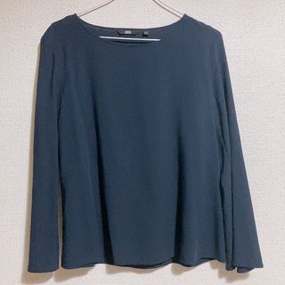 UNIQLO - UNIQLO ユニクロ トップス ブラウス カットソー ネイビー レディース