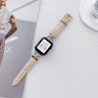 3999円○ Apple Watch   フェイクレザー　ベージュ(その他)