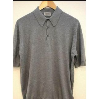 ジョンスメドレー(JOHN SMEDLEY)の【美品】johnsmedly ジョンスメドレー グレー(ポロシャツ)