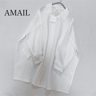 【新品タグ付】AMAIL STANDARD SHIRT 白　フリーサイズ