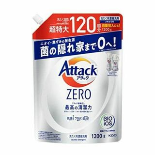 アタックZERO ゼロ 洗濯用洗剤 つめかえ用 超特大 1200g(洗剤/柔軟剤)