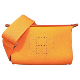 エルメス(Hermes)の　エルメス HERMES ヴィドポッシュ B刻(2023年製) オレンジミニアン/シルバー金具 トゴ メンズ ショルダーバッグ(ショルダーバッグ)