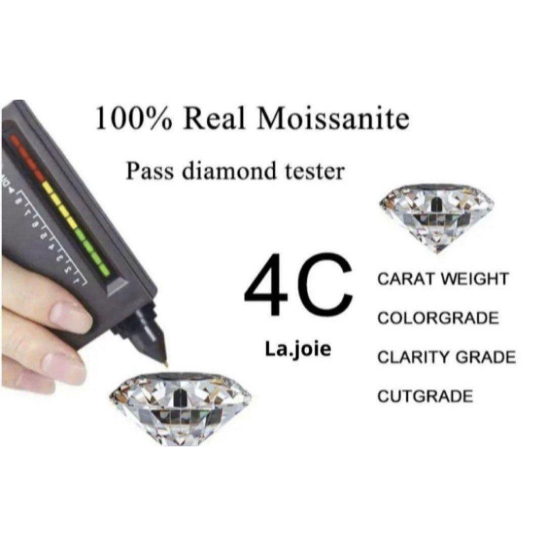 最高品質 モアサナイト （5mm）人工ダイヤ バイザヤード silver ピアス レディースのアクセサリー(ピアス)の商品写真